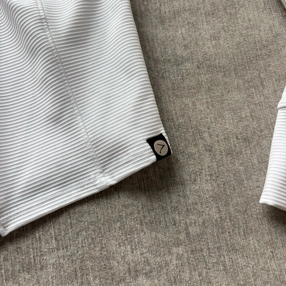 Becco White Ribbed Fitted Jacket - Picture 2 of 4